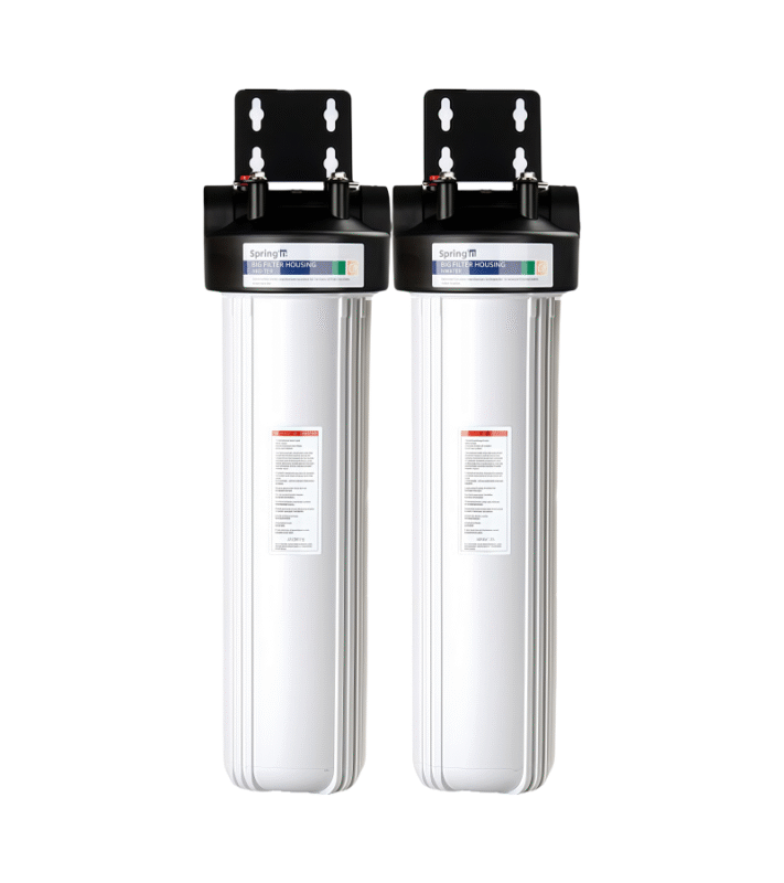 Whole house water filtration system for business installed in a commercial building