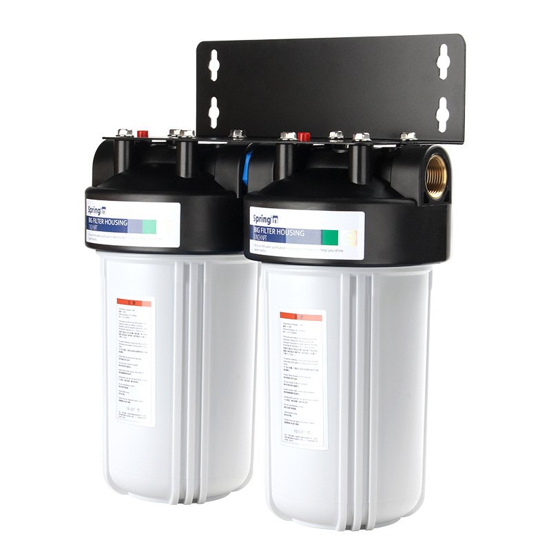 Whole house water filtration system for home installed in a residential basement