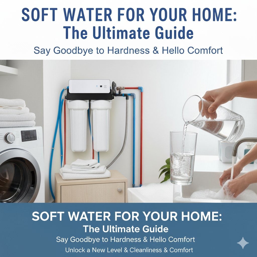 soft water filter system for home, RO water purifier in kitchen, residential soft water machine, under-sink water filtration, home solution for improved drinking water taste.