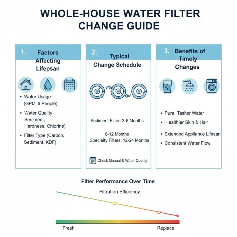 A visual comparison of a dirty, used pp cotton sediment filter versus a clean, new one, illustrating the critical need for timely replacement suggested by a pp cotton household water purifier company.