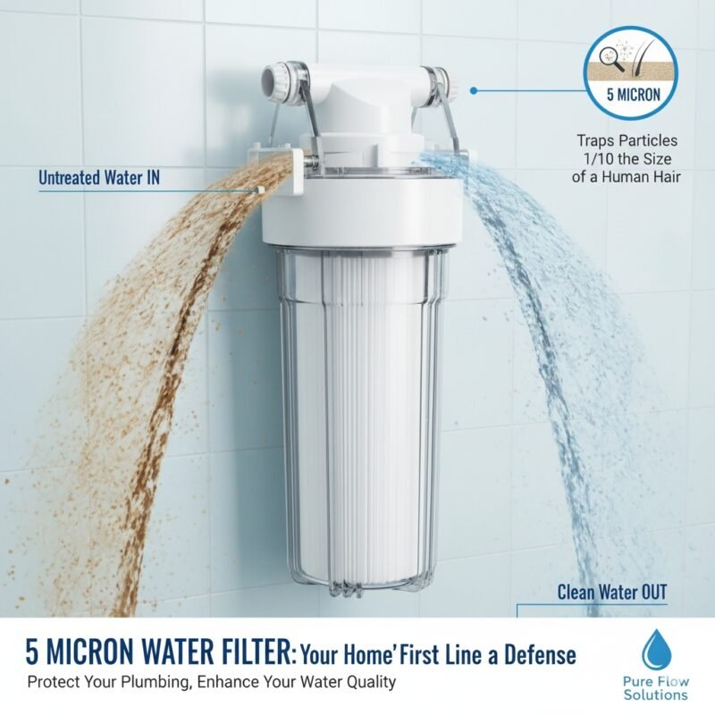 Premium 5 micron water filter cartridge featuring a dense melt-blown structure for superior sediment removal, produced by a top pp cotton household water purifier company.