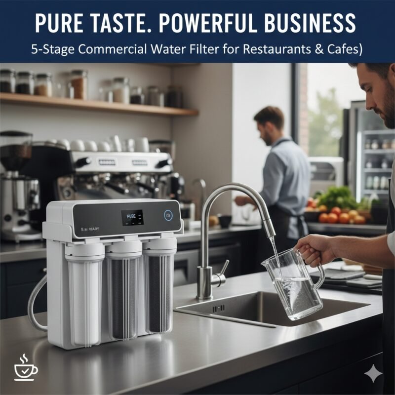 A high-capacity commercial point of use water filter systems unit from a leading yourwatergood company for cafe shop&restaurant use.