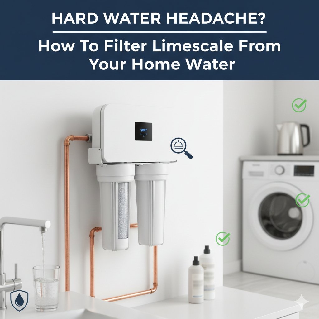 Learn how to filter limescale from water with a professional home treatment system. yourwatergood provides high-quality filtration to solve hard water headaches and protect your washing machine and kettle.