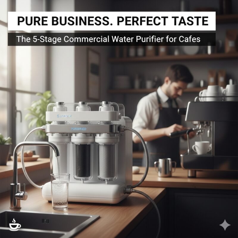 A professional small water purifier machine by a leading pp cotton household water purifier company designed for compact cafe spaces.