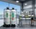 Premium industrial reverse osmosis systems Canada showroom with a modern factory view, highlighting multi-stage water purification for large-scale facilities.