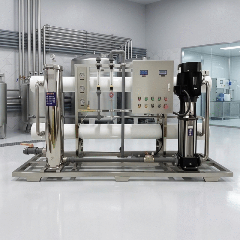 Advanced unit from an industrial reverse osmosis systems supplier installed in a modern facility for commercial water purification and process water treatment.